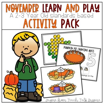 Preview of November Learn and Play Toddler Activities
