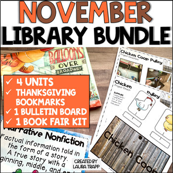Preview of November Library BUNDLE for November Library Lessons