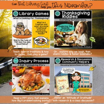 Library Lesson | Thanksgiving | What's Cooking for Thanksgiving? | Game