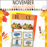 November Literacy Centers | First Grade