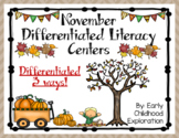 November Literacy Centers