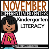 November Literacy Centers for Kindergarten