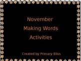 November Making Words Activity