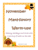 November MatHistory Warm-ups