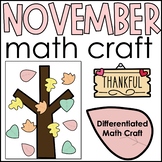 November Math Craft | Double Digit Addition and Subtraction Math Activity