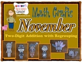 November Math Crafts Two-Digit Addition with Regrouping