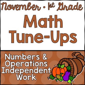 Preview of November Math First Grade