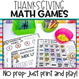 November Math Games | Math Center Games | Thanksgiving Math