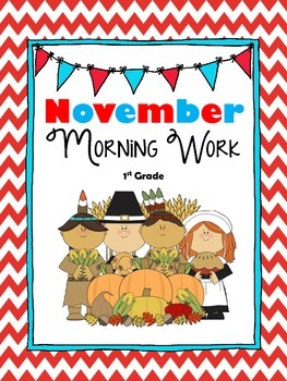 Preview of November Math & Literacy Morning/Homework CCSS Alligned