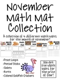 November Math Mat Collection:  ASSORTED FIVE PACK