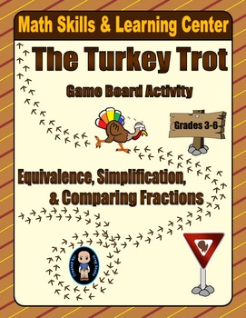 Preview of Thanksgiving Math Skills & Learning Center (Simplify & Compare Fractions)