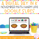 November Math Warm-Ups | Kindergarten Digital Math Warm-Up