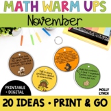 November Math Warm Ups for 1st Grade | Math in a Minute