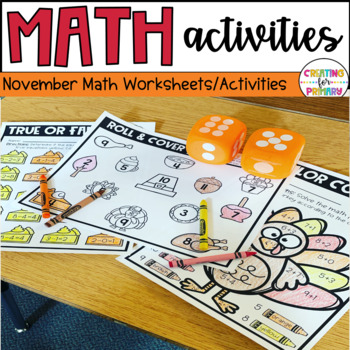 Preview of Thanksgiving Math Worksheets and Games