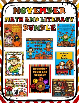 Preview of November Math and Literacy Bundle