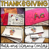 Thanksgiving Activities-Math and Literacy Centers Bundle