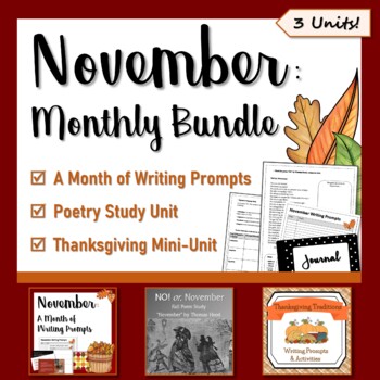 Preview of November Monthly Activity Bundle