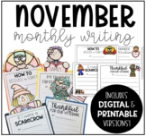 November Monthly Writing DIGITAL & PRINTABLE Included!