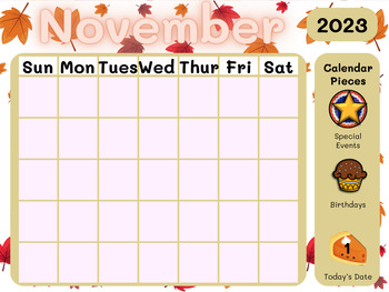 Preview of November Morning Calendar