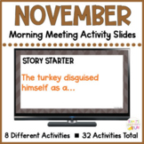 November Morning Meeting Activities