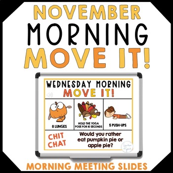 Preview of November Morning Meeting Activities and Movement Slides