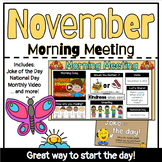 November Morning Meeting & SEL Check-In | Digital