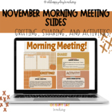 November Morning Meeting Slides | Upper Elementary Morning