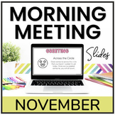 November Morning Meeting Slides in Google Slides