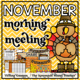 November Morning Meeting and Calendar PowerPoint Slides