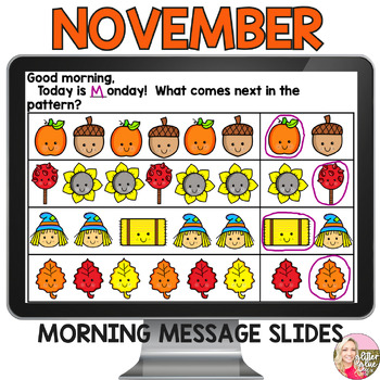 Preview of November Morning Message