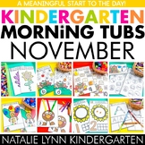 November Morning Tubs for Kindergarten | Kindergarten Morn