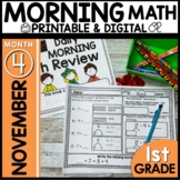 November Morning Work | 1st Grade Daily Math Review