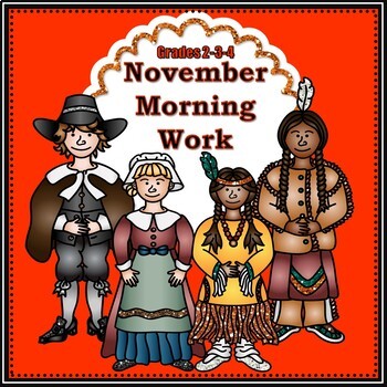 Preview of November Morning Work - Grades 2-3-4
