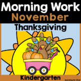 November Morning Work {Kindergarten} PDF & Digital Ready!