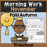 November Morning Work {PreK}