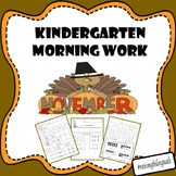 November Morning Work (kindergarten)