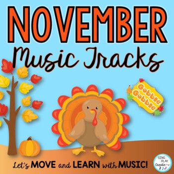 Preview of Thanksgiving Brain Break, Music and Movement Instrumental Background Tracks