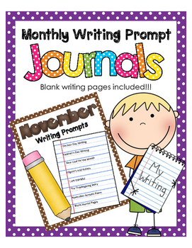 Preview of November NO PREP Journal Prompts