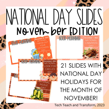 Preview of November National Days Slides