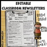 June Newsletter Template Editable Monthly Weekly Classroom