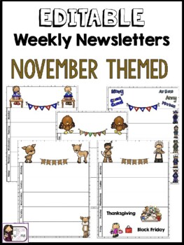 Preview of November Newsletter Templates