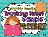Nightly Reading Tracking Sheet Sample FREEBIE!
