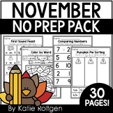 November No Prep Printables - Fall and Thanksgiving Activi