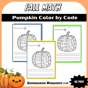Preview of 100th Day of School Pumpkin Color by Code Sense|Recognition Number1-10
