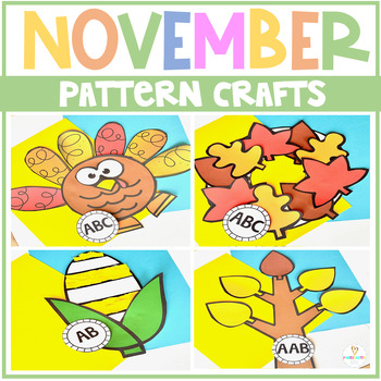 Preview of November Patterns Crafts Thanksgiving Activities | Turkey Crafts