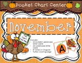 November Pocket Chart Activity:  Find the Turkey