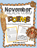 November Poems for Building Reading Fluency & Writing Stam