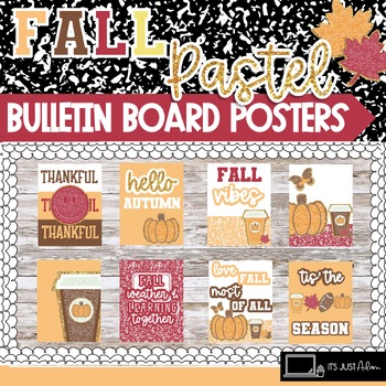 Preview of November Posters Bulletin Board Thanksgiving Posters Retro Patel Fall October