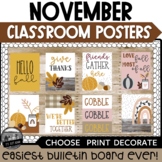 November Posters Bulletin Board ll Thanksgiving Posters Mo