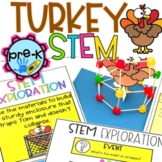 November PreK STEM | Turkey Preschool STEM Activity | Engineering